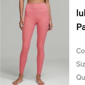 Lululemon pink align leggings 31’